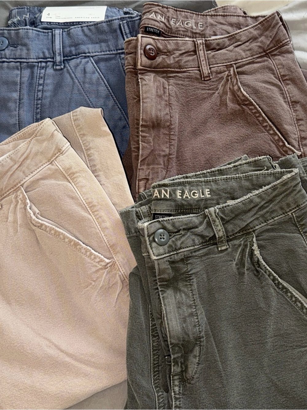 American Eagle Outfitters Women's Boyfriend Jeans - Blue, Brown, Cream, Olive